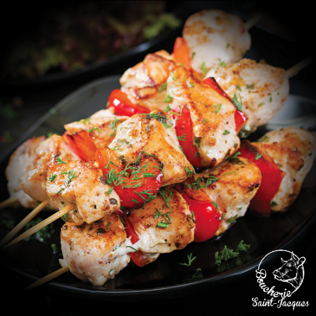 Les brochettes de poulet/thym/citron !!!